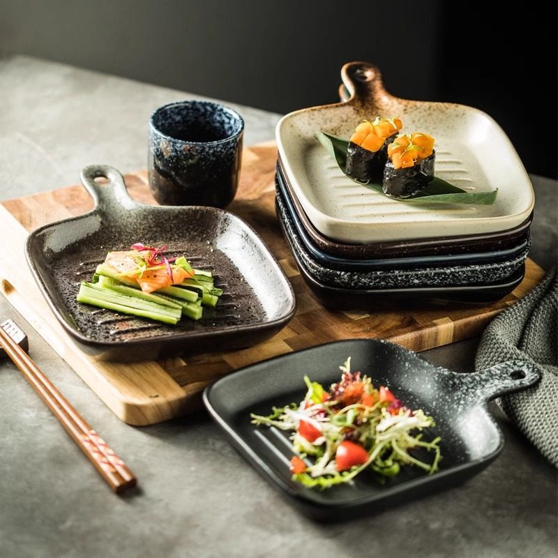日式陶瓷烤盘创意带手柄烤箱烘焙焗饭烤盘子家用网红菜盘餐盘子,餐饮具,盘,淘宝优惠券,粉丝福利购,淘宝优惠卷