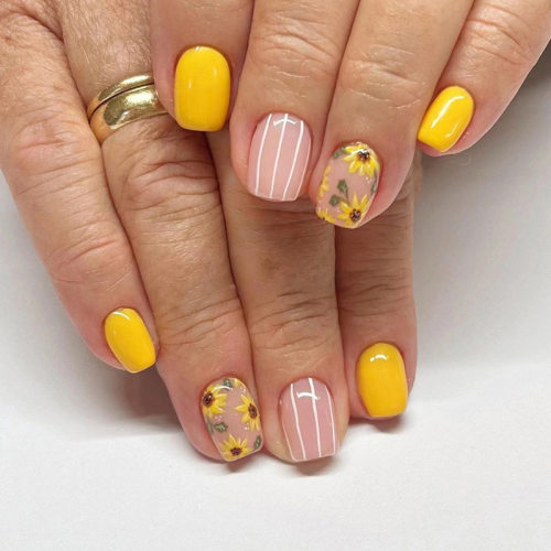 复古油画风向日葵花气质显白时尚百搭ins风假指甲成品穿戴甲nails