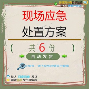 现场应急处置方案现场处置汇编应急建筑施工事故典型现场岗位生产