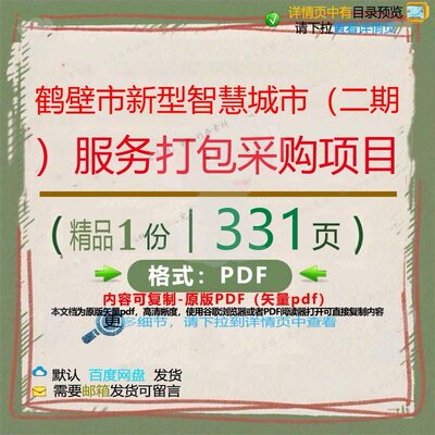 鹤壁市新型智慧城市（二期）服务打包采购项CT项目服务目__PROTE