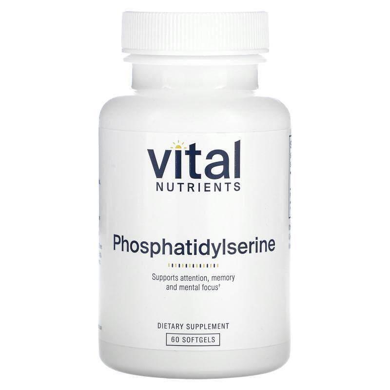 Vital Nutrients,磷脂酰丝氨酸,300 毫克,60 粒软胶囊(每粒软