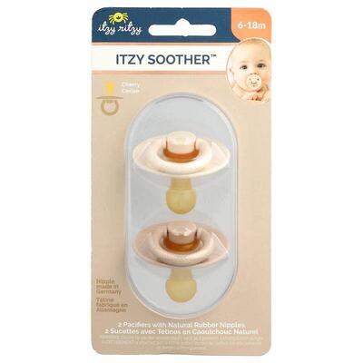 itzy ritzy,Itzy Soother™，天然橡胶奶嘴，6-18 个月，椰子和吐2