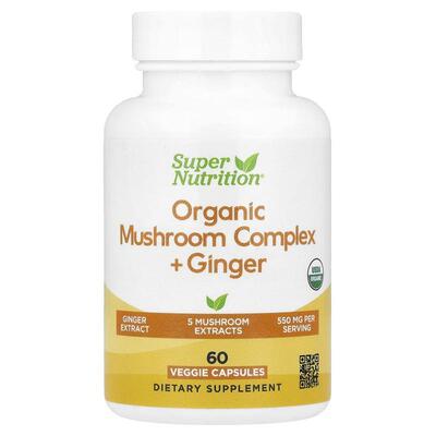 Super Nutrition,Organic Mushroom Complex + Ginger