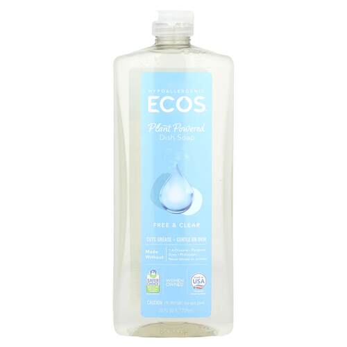 Earth Friendly Products,ECOS®，植物基洗洁精，Free & Clea