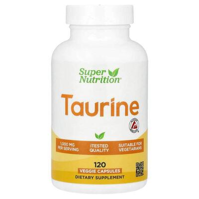 Super Nutrition,Taurine , 1,000 mg , 120 Veggie Capsules