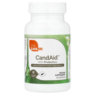 Zahler,CandAid™ With Probiotics, 60 Capsules