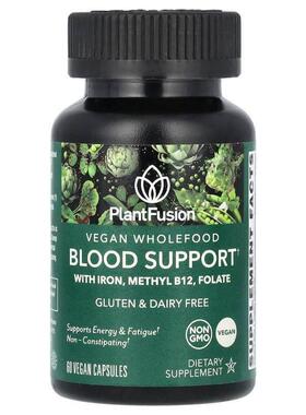 PlantFusion,全素全食，血液支持，60 粒全素胶囊