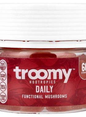 Troomy Nootropics,Daily, Functional Mushrooms Gummies, Straw