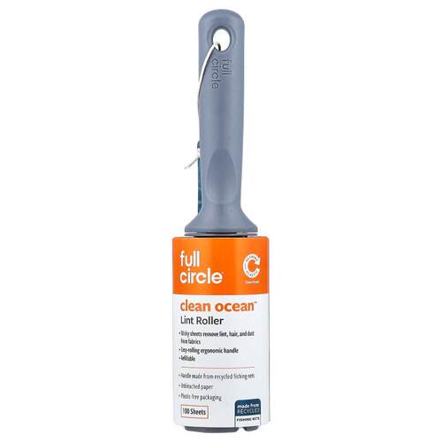 Full Circle,Clean Ocean™ Lint Roller, 100 Sheets