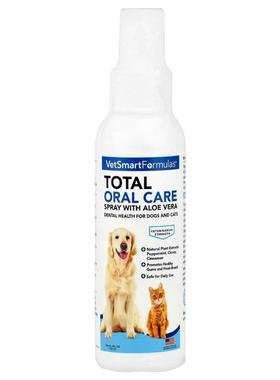 VetSmart Formulas,含芦荟的多面口腔护理喷雾，适用于犬猫，4 液