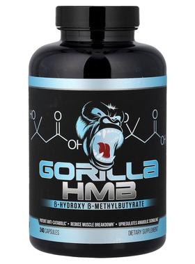 Gorilla Mind LLC,HMB, 240 Capsules (500 mg per Capsule)