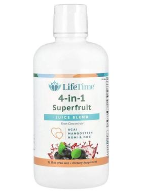 LifeTime Vitamins,生命的基础，4 合 1 超级混合果汁，巴西莓、3