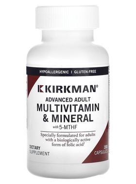 Kirkman Labs,含 5-MTHF 的高级成年人多维生素和矿物质