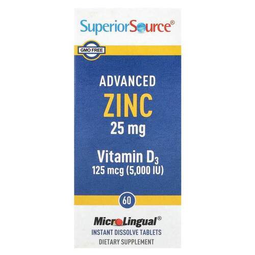 Superior Source,高级锌，维生素 D3，60 片 MicroLingual 速溶片