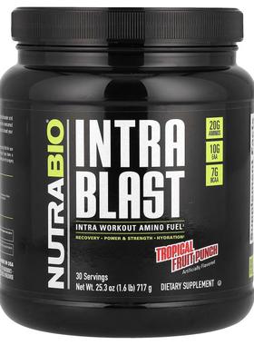 Nutrabio Labs,Intra Blast，Intra 氨基酸运动饮品，热带混合水1