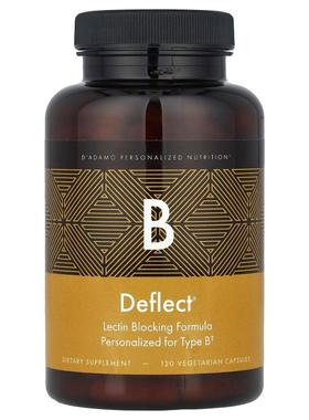 D'adamo,Deflect® B，凝集素阻断配方，120 粒素食胶囊