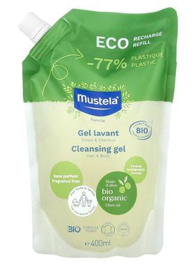 Mustela,Eco Recharge 补充装，家庭装，洁面凝胶，头发和身体，4
