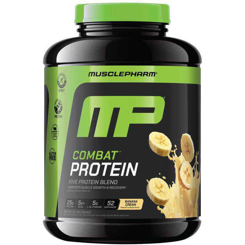 MP,Combat® 蛋白质，香蕉奶油，4.1 磅（1.84 千克）