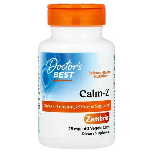 Doctor's Best,Calm-Z with Zembrin，25mg，60 粒素食胶囊