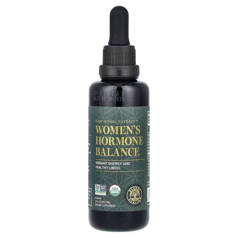 Global Healing,未加工草本提取物,女性荷尔蒙平衡,2 液量盎司5