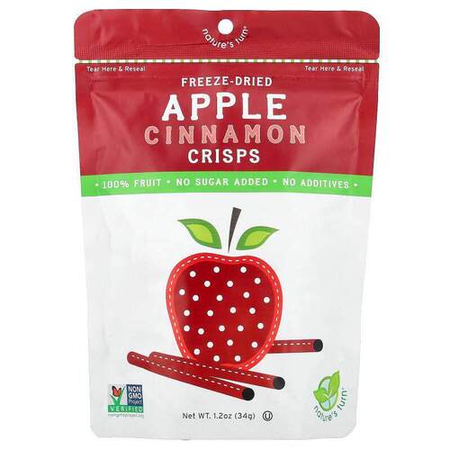 Nature's Turn,Freeze-Dried Apple Cinnamon Crisps, 1.2 oz (34