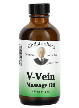 Christopher's Original Formulas,V-Vein 按摩油，4 液量盎司（1