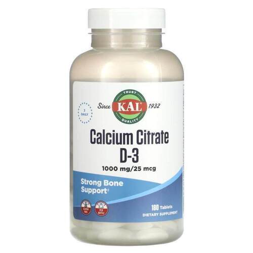 KAL柠檬酸钙D-3骨骼牙齿健康利于钙的吸收利用