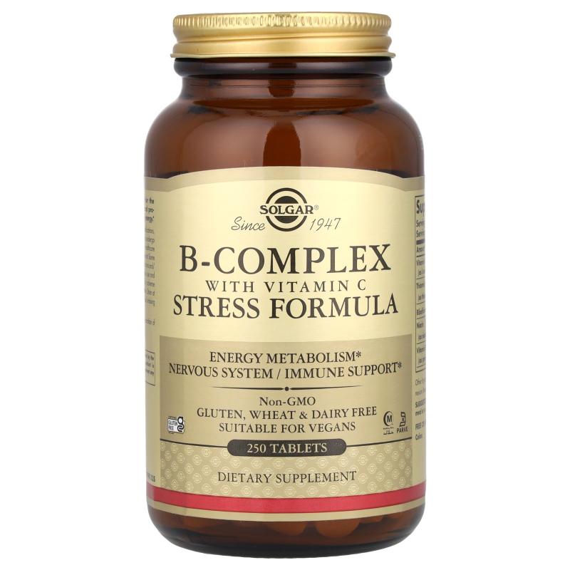 索尔加,B-Complex with Vitamin C Stress Formula,250 片