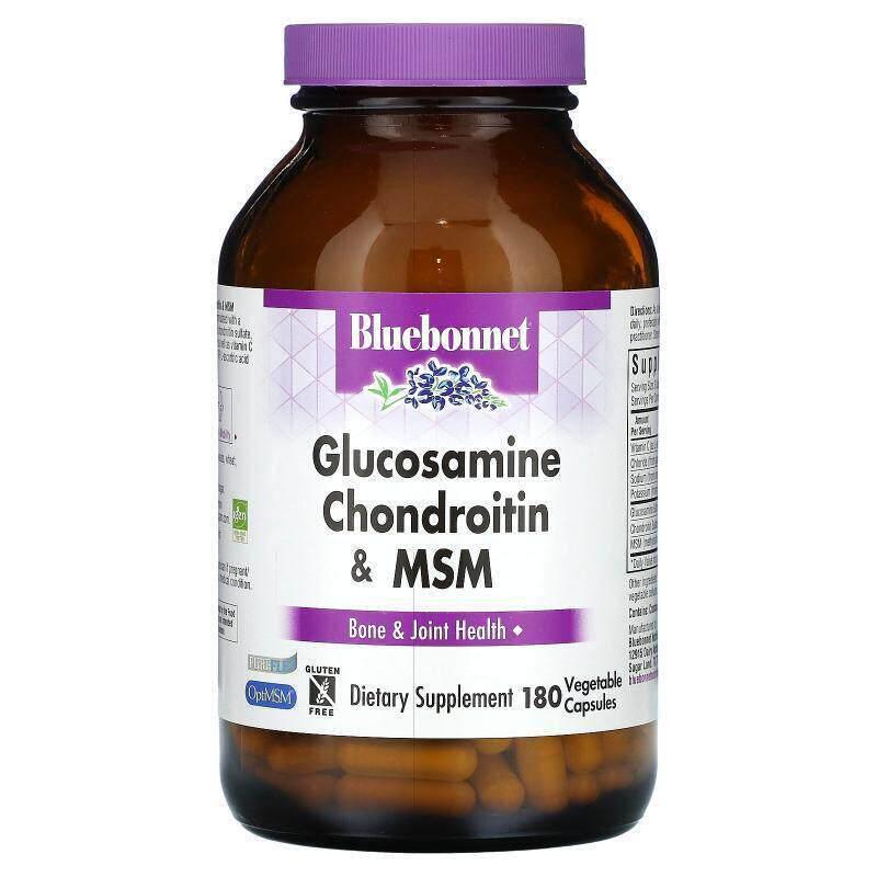Bluebonnet Nutrition,氨基葡萄糖软骨素 MSM,180 粒素食胶囊