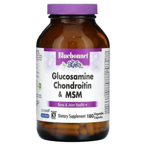 Bluebonnet Nutrition,氨基葡萄糖软骨素 MSM，180 粒素食胶囊