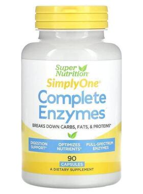 Super Nutrition,SimplyOne，多面酶，90 粒胶囊