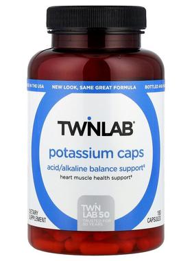 Twinlab,钾胶囊，180 粒胶囊（每粒胶囊 99 毫克）