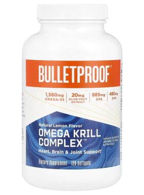BulletProof,Omega 磷虾复合物™，天然柠檬味，120 粒软胶囊