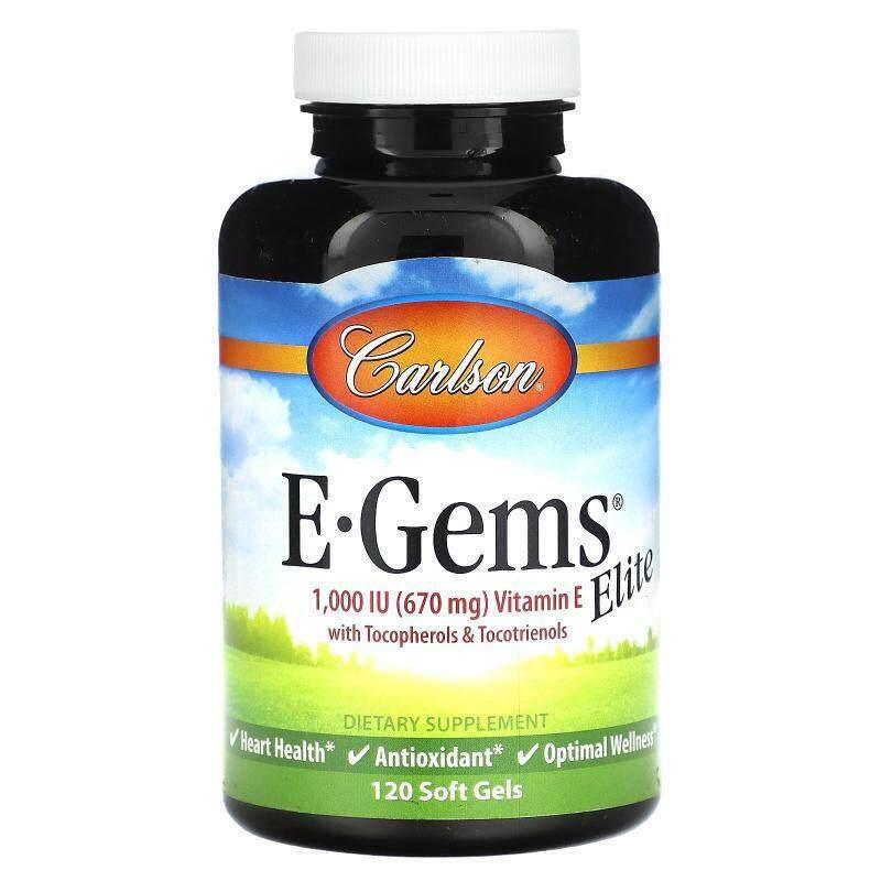 Carlson,E-Gems Elite,维生素 E,670 微克(1000 国际单位),1
