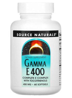 源美,含生育三烯酚的 Gamma E 400 复合物，400 毫克，60 粒软胶