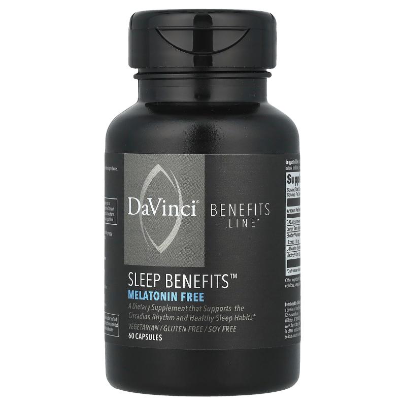 DaVinci Laboratories,Sleep Benefits™,无褪黑荷尔蒙,60 粒胶