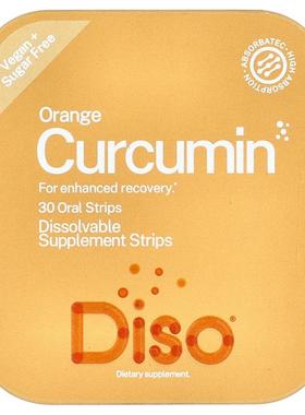 Diso,Curcumin, Orange , 30 Oral Strips