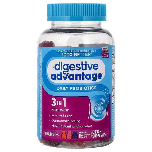 旭福,Digestive Advantage®，日常益生菌软糖，混合超级水果味