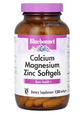 Bluebonnet Nutrition,钙镁锌及维生素D3胶囊，120粒