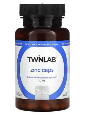 Twinlab,锌胶囊，30 毫克，100 粒胶囊