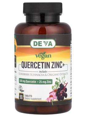 Deva,全素槲皮素，500 毫克 + 25 毫克，90 片