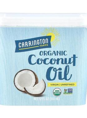 Carrington Farms,初榨有机椰子油，未精炼，12 液量盎司（355 毫