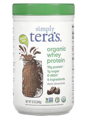 Simply Tera's,有机乳清蛋白，黑巧克力味，12 盎司（340 克）