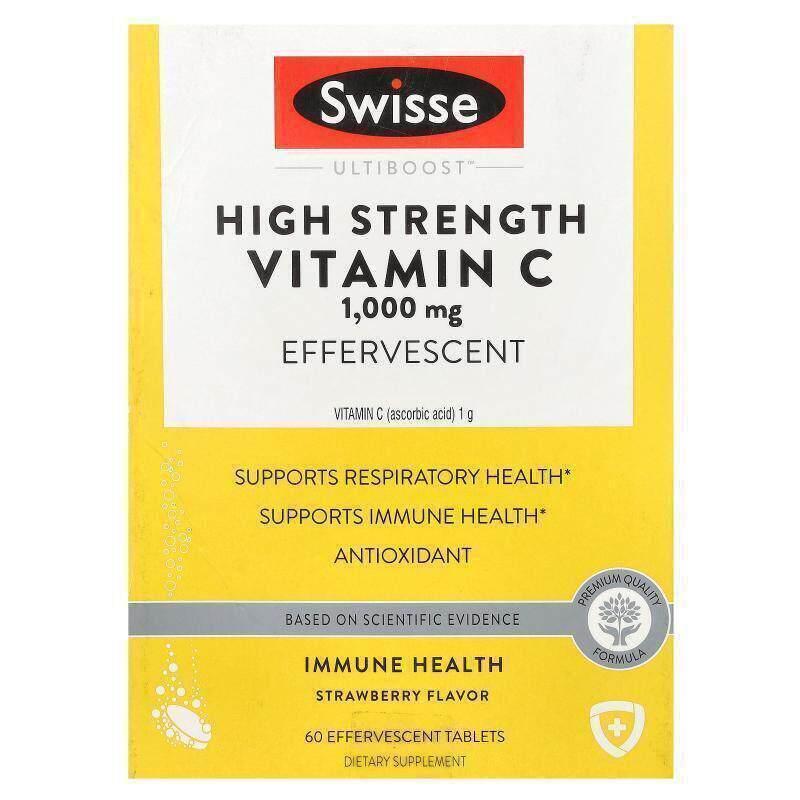 Swisse,高浓度维生素 C,草莓味,1,000 毫克,3 管,每管 20 片