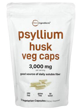 Micro Ingredients,Psyllium Husk Veg Caps, 500 Vegetarian Cap