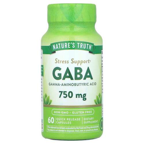 Nature's Truth,γ-氨基丁酸（GABA），750 毫克，60 粒速释胶囊