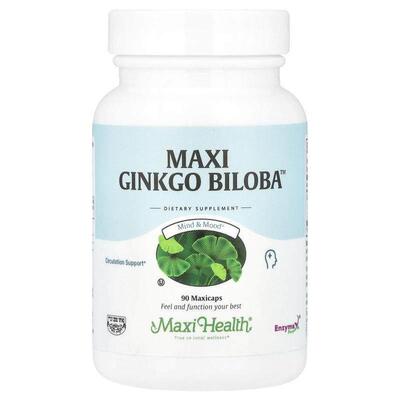 Maxi Health,Maxi Ginkgo Biloba™，90 粒 Maxicaps