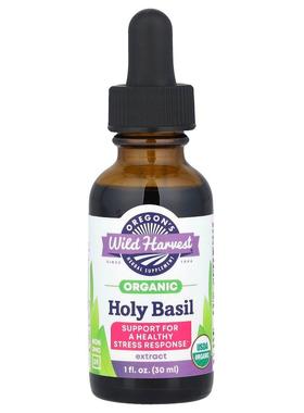 Oregon's Wild Harvest,有机圣罗勒提取物，1 液量盎司（30 毫升