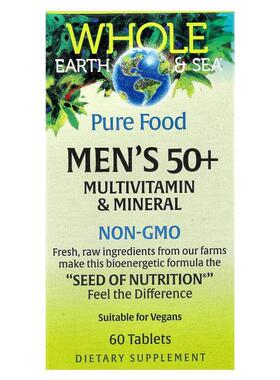 Natural Factors,Whole Earth & Sea，50 岁以上男性多维生素