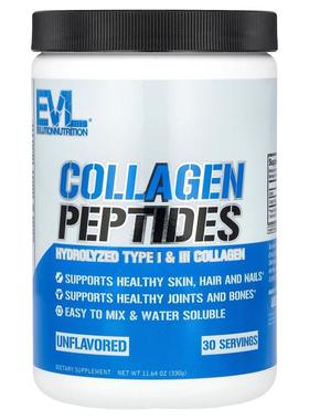 EVL,胶原蛋白多肽，天然原味，11.64 盎司（330 克）